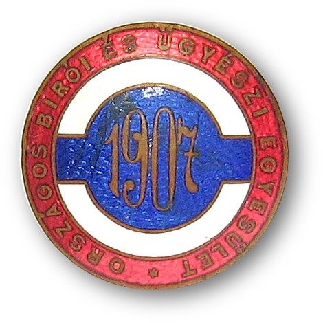 Az Országos Bírói és Ügyészi Egyesület jelvénye 1907