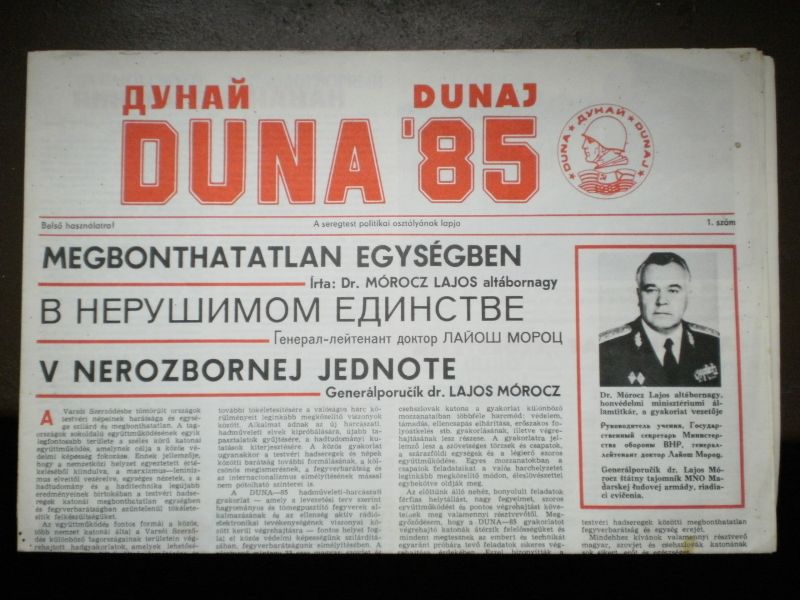 A Duna 1985  hadgyakorlatra kiadott újságok