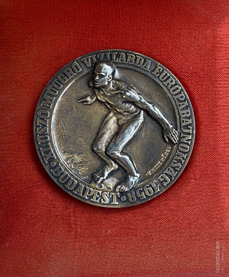 XI. Úszó-, műugró és vízilabda Európa Bajnokság 1958, ezüst emlékérem