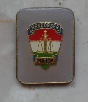 Rendőrségi címeres kitűző jelvény - pápalátogatás, 1991